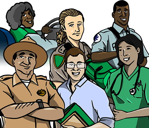 Illustration of AFSCME Workers